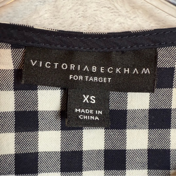 Victoria Beckham Gingham Peplum Top Size XS - Picture 3 of 16